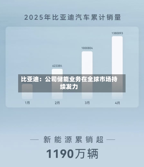 比亚迪：公司储能业务在全球市场持续发力