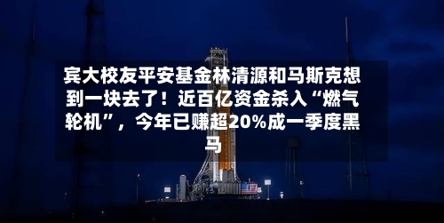 宾大校友平安基金林清源和马斯克想到一块去了！近百亿资金杀入“燃气轮机”，今年已赚超20%成一季度黑马