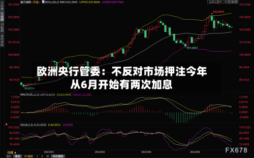 欧洲央行管委：不反对市场押注今年从6月开始有两次加息