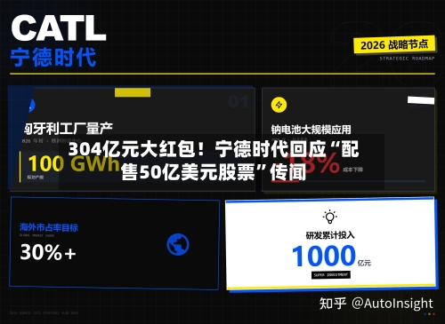 304亿元大红包！宁德时代回应“配售50亿美元股票	”传闻-第2张图片