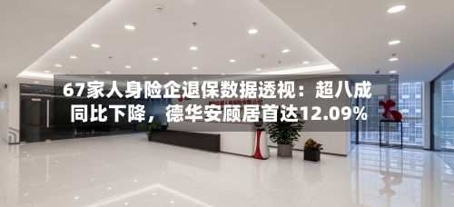 67家人身险企退保数据透视：超八成同比下降，德华安顾居首达12.09%-第3张图片