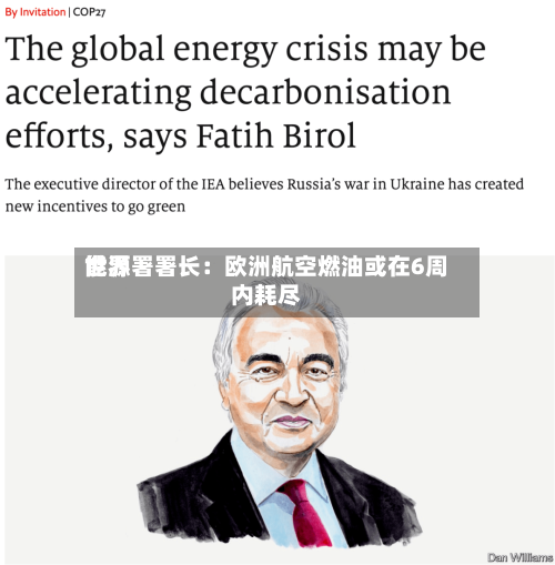 世界能源署署长：欧洲航空燃油或在6周内耗尽