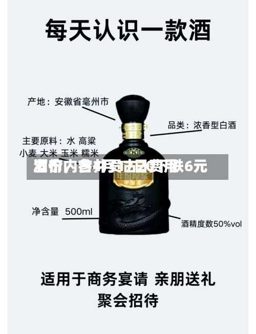 酒价内参4月17日费用发布，古井贡古20下跌6元