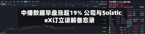 中播数据早盘涨超19% 公司与SolsticeX订立谅解备忘录-第3张图片
