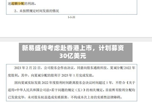 新易盛传考虑赴香港上市	，计划募资30亿美元-第2张图片