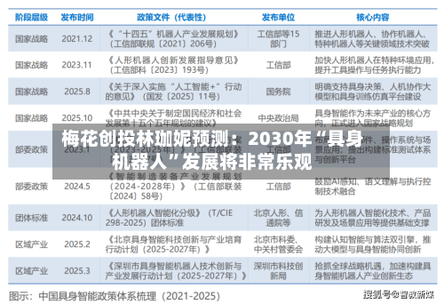 梅花创投林珈妮预测：2030年“具身机器人”发展将非常乐观-第1张图片