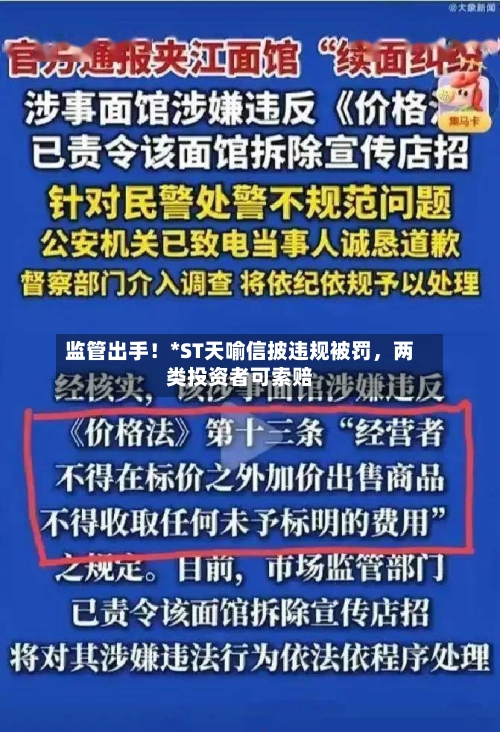 监管出手！*ST天喻信披违规被罚，两类投资者可索赔-第2张图片
