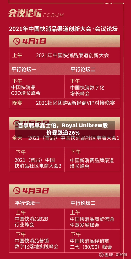 百事转单嘉士伯，Royal Unibrew股价暴跌逾26%-第1张图片