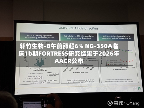 轩竹生物-B午前涨超6% NG-350A临床1b期FORTRESS研究结果于2026年AACR公布
