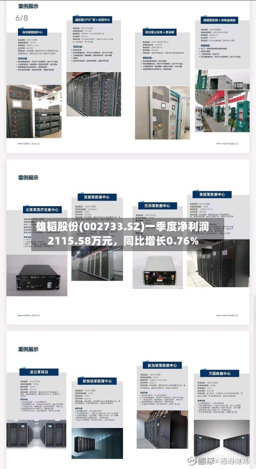 雄韬股份(002733.SZ)一季度净利润2115.58万元，同比增长0.76%