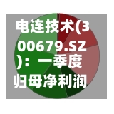 电连技术(300679.SZ)：一季度归母净利润8713.86万元 同比下降29.32%-第1张图片