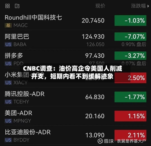 CNBC调查：油价高企令美国人削减开支	，短期内看不到缓解迹象-第2张图片