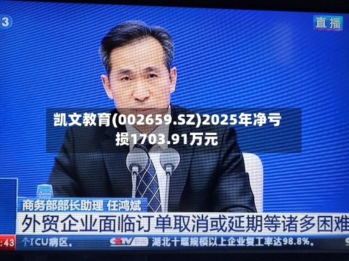 凯文教育(002659.SZ)2025年净亏损1703.91万元